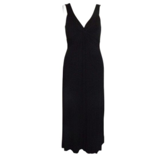 BODEN Maxi Dress, 8, Black Jersey, Sleeveless, V-neck, Viscose, RUNS SMALL - Picture 8 of 12